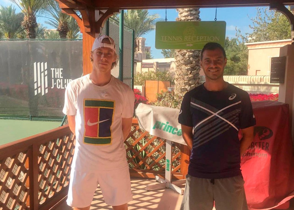 Davide Spadoni with Denis Shapovalov at The J-Club