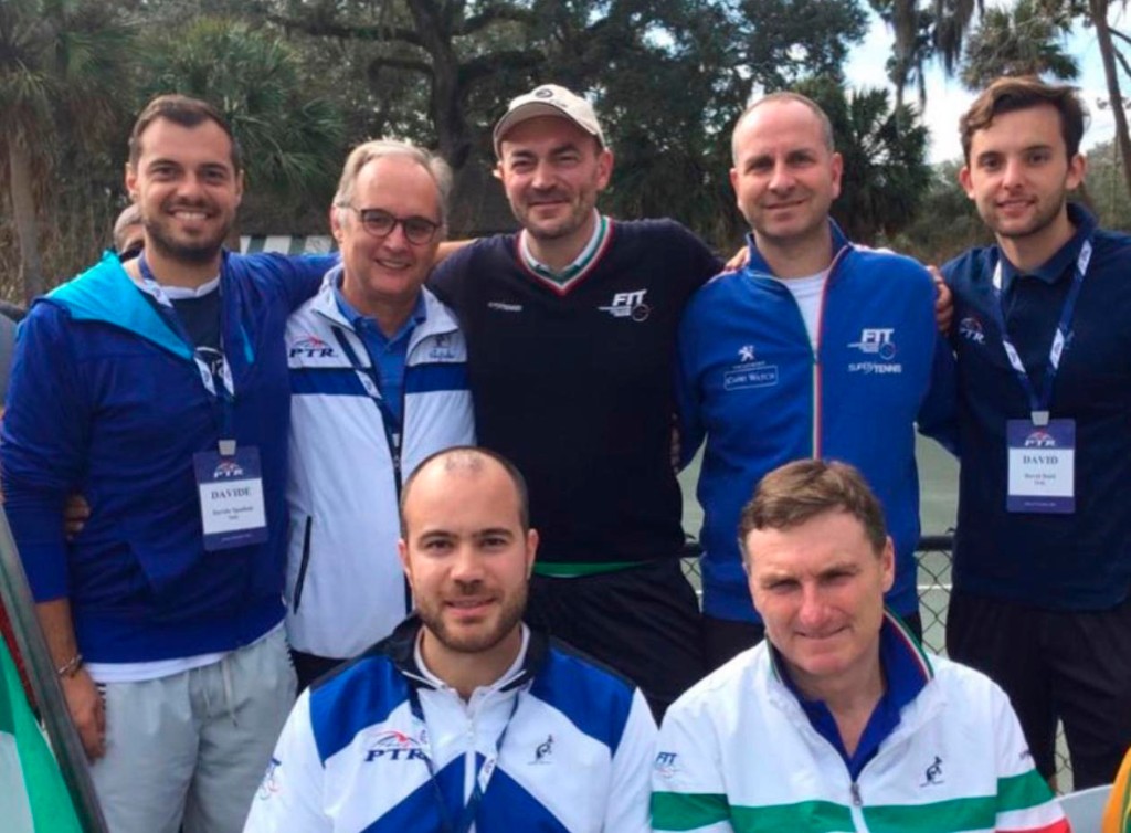 Davide Spadoni with the Italian Tennis Federation at a PTR event