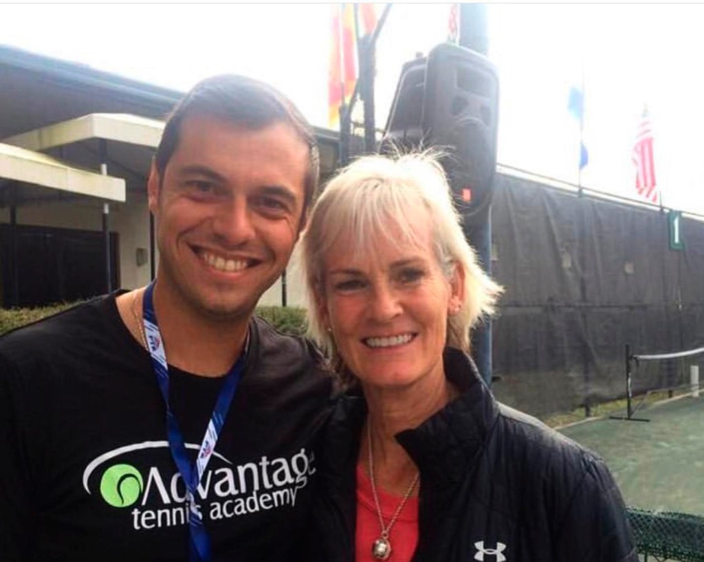 Davide Spadoni with Judy Murray at Advantage Tennis Academy