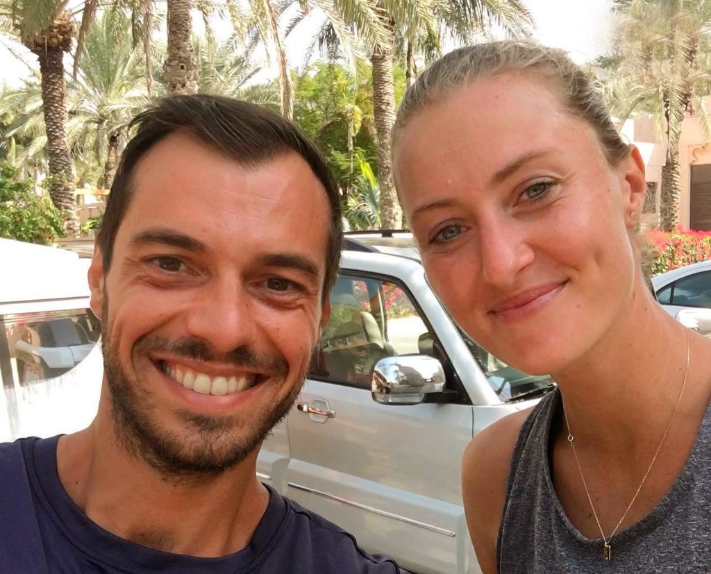 Davide Spadoni with Kristina Mladenovic in Dubai