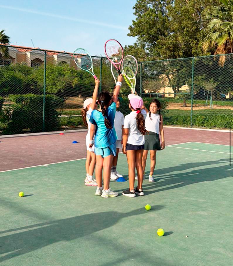 Adult player practicing on court at night